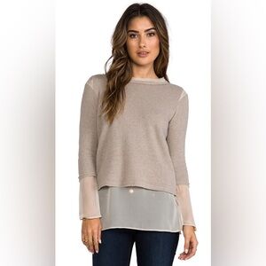 Heather Wool Cashmere Blend Layer Top